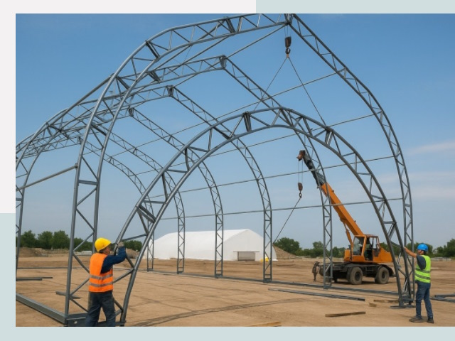 Монтаж ангаров в Переславле-Залесском от 623 руб. - Надежно и быстро